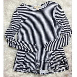 Striped Michael Kors Peplum Top